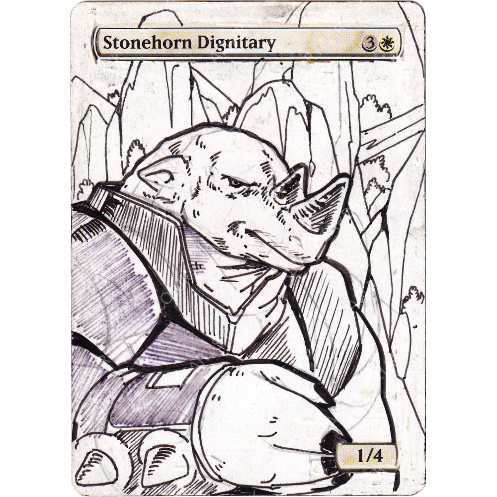 Altered Art - Stonehorn Dignitary