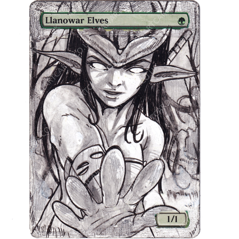 Altered Art - Llanowar Elves