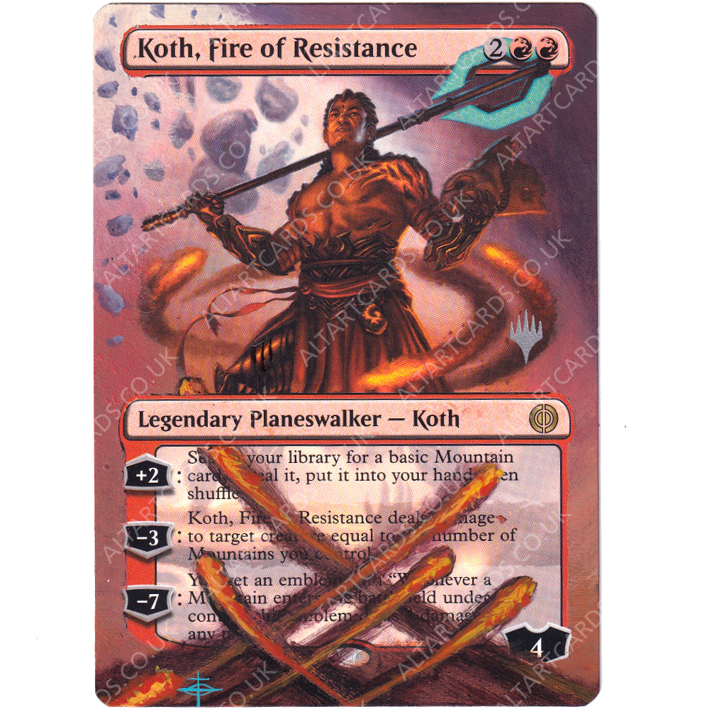 Altered Art - Koth, Fire of Resistance