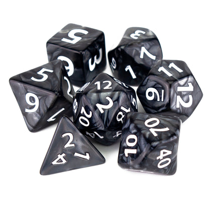 7 Dice Poly Set - GIANT - Black