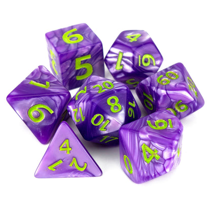 7 Dice Poly Set - GIANT - Purple