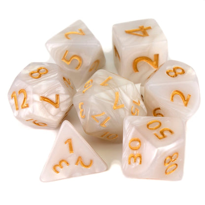 7 Dice Poly Set - GIANT - White