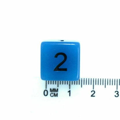 7 Dice Poly Set - Glow in the Dark - Blue