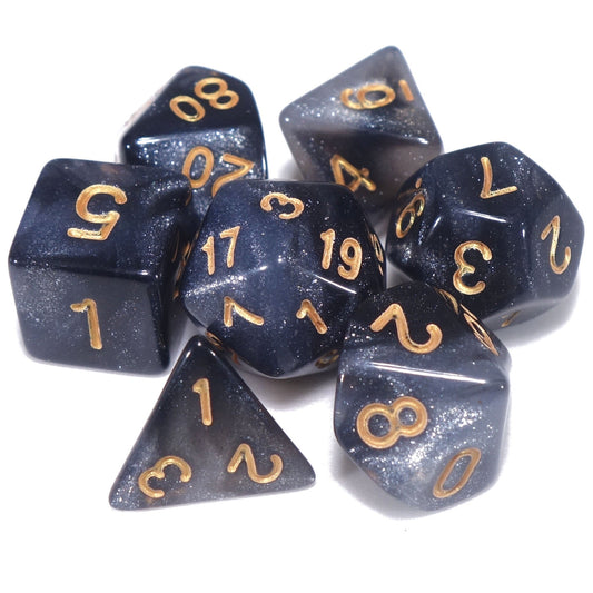 7 Dice Poly Set - Twilight Silver