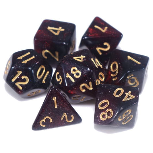 7 Dice Poly Set - Twilight Red