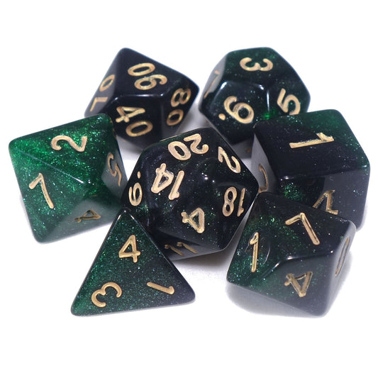 7 Dice Poly Set - Twilight Green