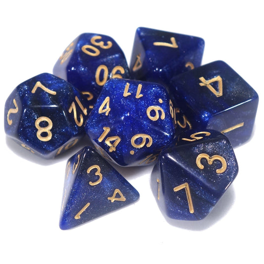 7 Dice Poly Set - Twilight Blue