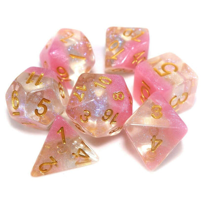 7 Dice Poly Set - Snowglobe Pink