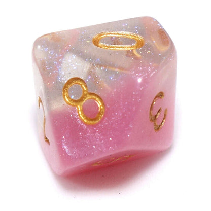 7 Dice Poly Set - Snowglobe Pink