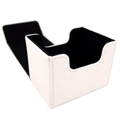 Deck Box - 100 Card Sideload - White (Black)