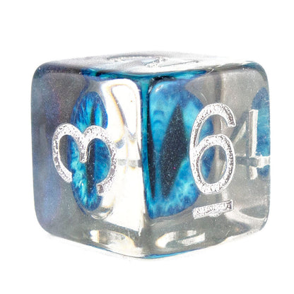 7 Dice Poly Set - Demon Eye - Blue