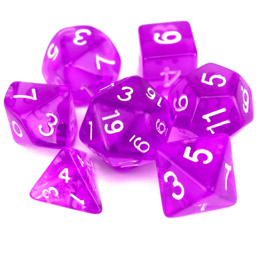 7 Dice Poly Set - MINI Gem - Purple