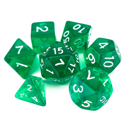 7 Dice Poly Set - MINI Gem - Green