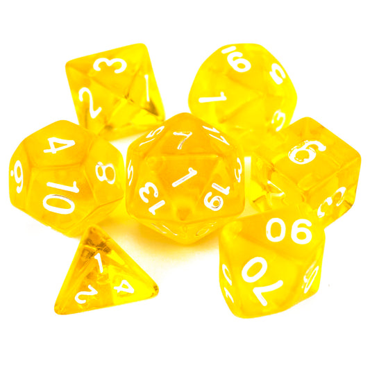 7 Dice Poly Set - MINI Gem - Yellow