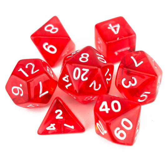 7 Dice Poly Set - MINI Gem - Red