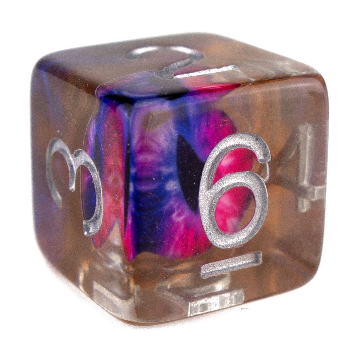 7 Dice Poly Set - Demon Eye - Pink