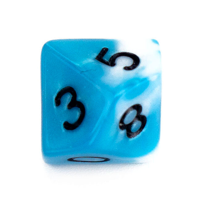 7 Dice Poly Set - MINI Blend - Blue/White