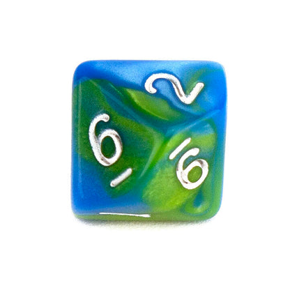 7 Dice Poly Set - MINI Blend - Green/Blue