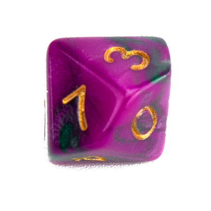 7 Dice Poly Set - MINI Blend - Green/Pink