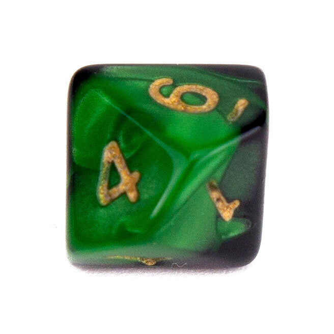 7 Dice Poly Set - MINI Blend - Green/Black