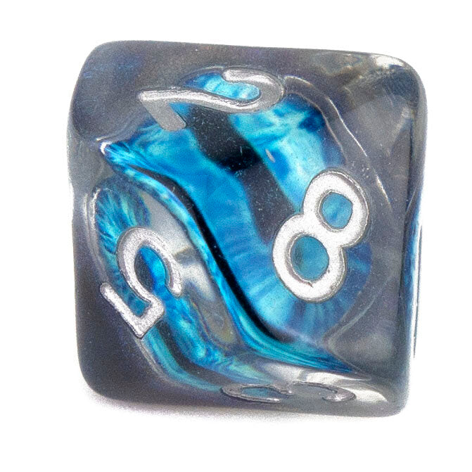 7 Dice Poly Set - Demon Eye - Blue