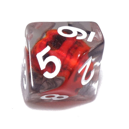 7 Dice Poly Set - SKULL - Red