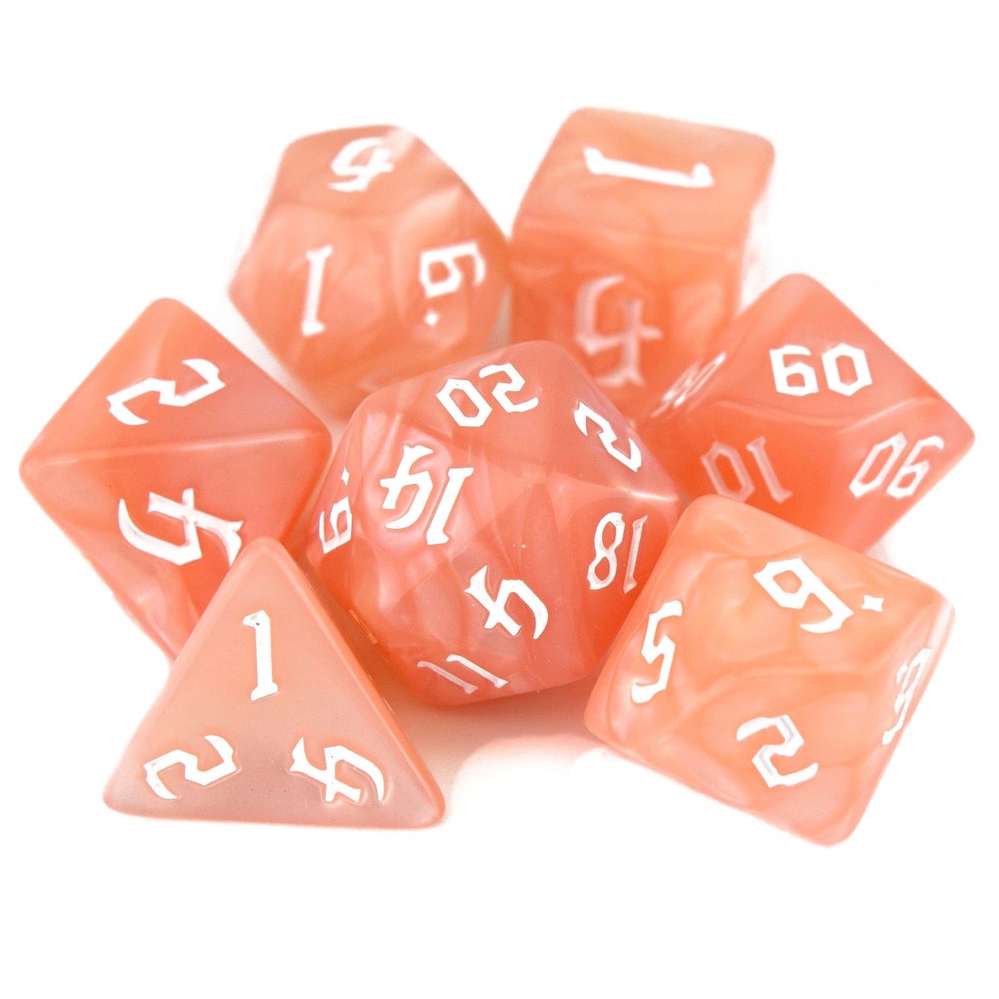 7 Dice Poly Set - Chaos Pearl - Pink