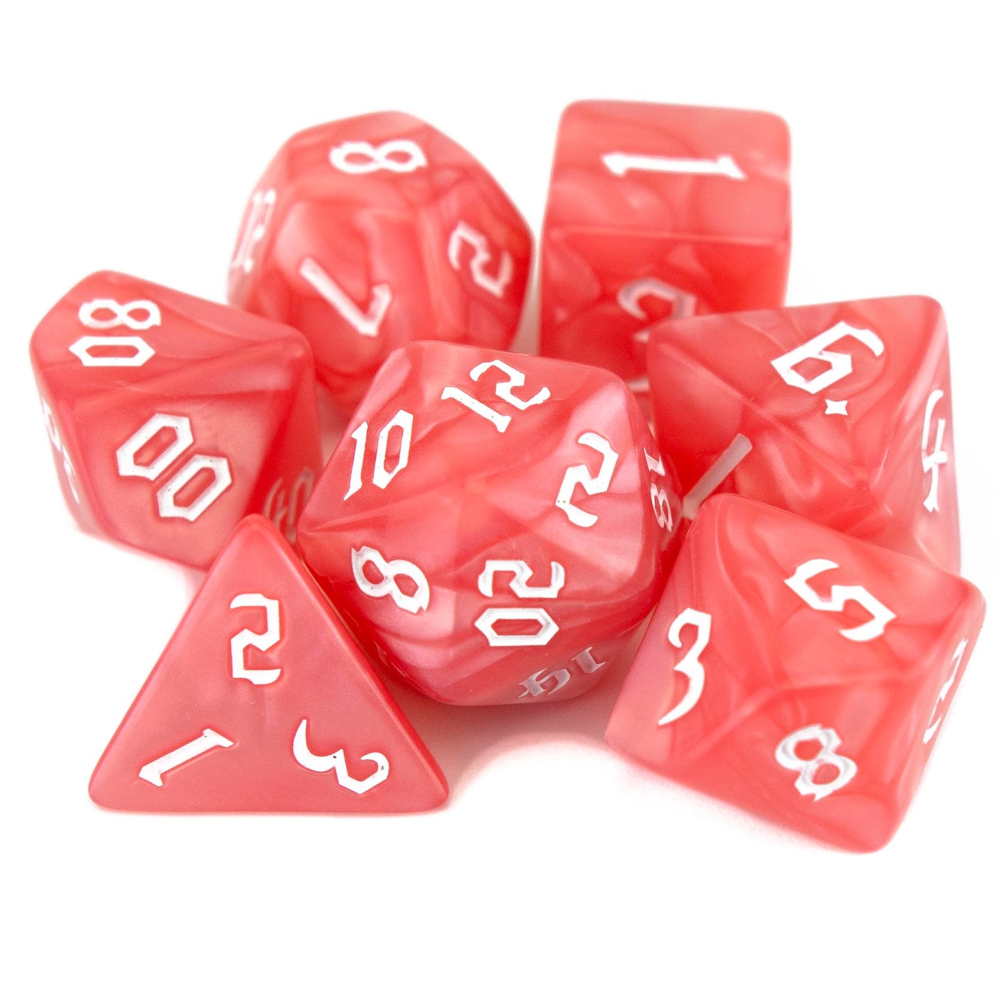 7 Dice Poly Set - Chaos Pearl - Rose