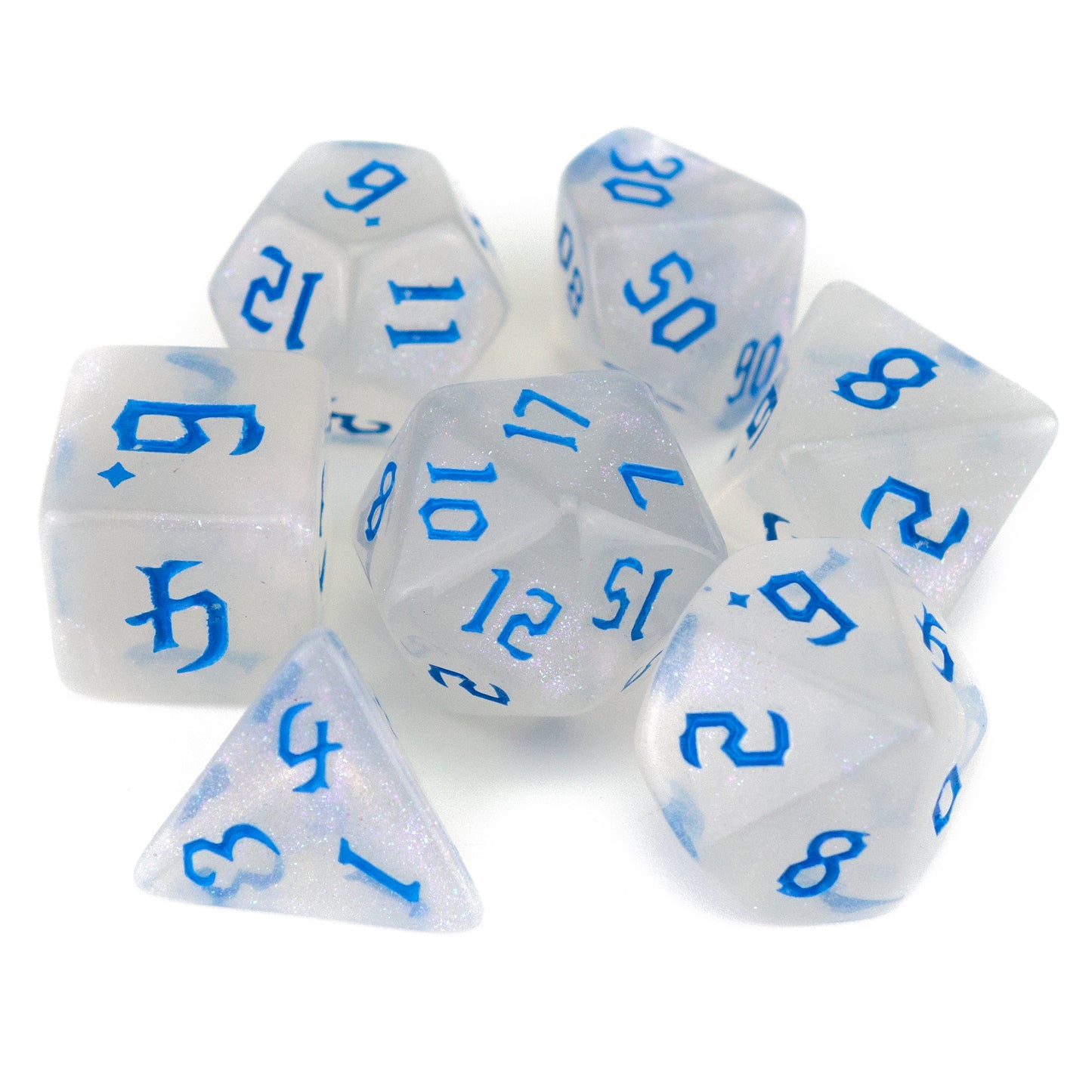 7 Dice Poly Set - Chaos Shimmer (Blue)