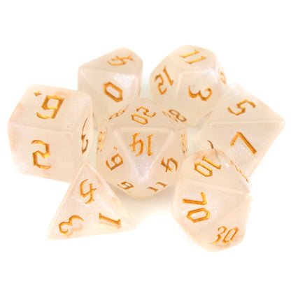 7 Dice Poly Set - Chaos Shimmer (Gold)