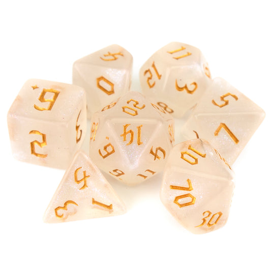 7 Dice Poly Set - Chaos Shimmer (Gold)