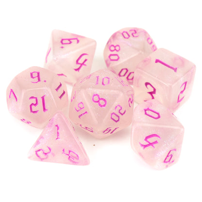 7 Dice Poly Set - Chaos Shimmer (Pink)