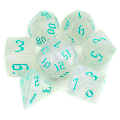 7 Dice Poly Set - Chaos Shimmer (Teal)