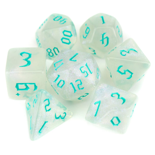 7 Dice Poly Set - Chaos Shimmer (Teal)