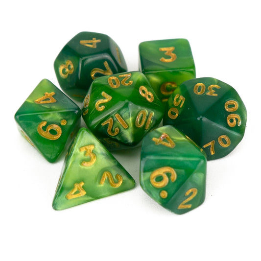 7 Dice Poly Set - MINI Elemental - Meadow