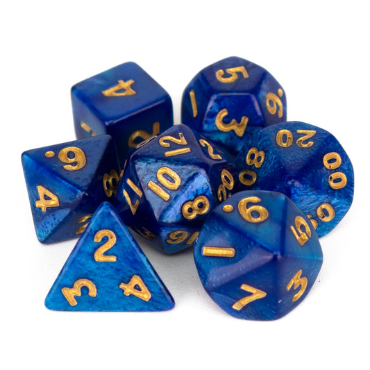 7 Dice Poly Set - MINI Elemental - Midnight