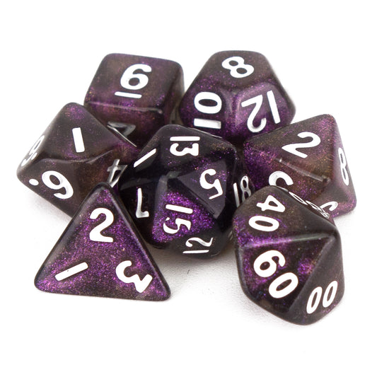 7 Dice Poly Set - MINI Shimmer - Dusk Purple