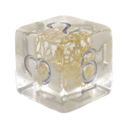 7 Dice Poly Set - Steampunk (Crystal/Silver)